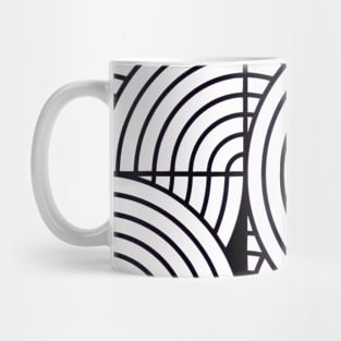 Inverse Arc Grid in Black Mug